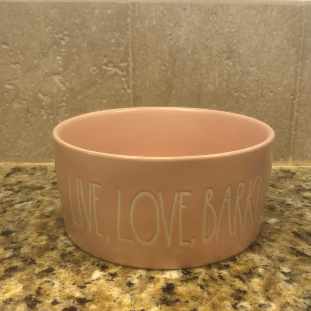 Rae Dunn Live Love Bark Dog Bowl 6in